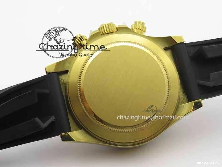 0301 Daytona YG 116518LN JH Best Edition Black Dial On Rubber Strap A4130 (Free XS rubber strap) WeatherProof 3645